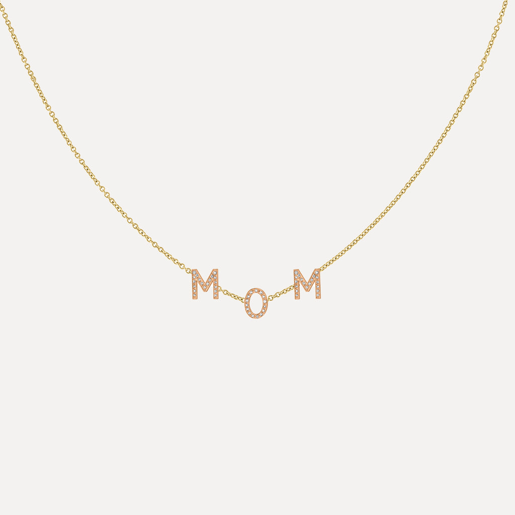 Mini Pave Letter Necklace (Custom)