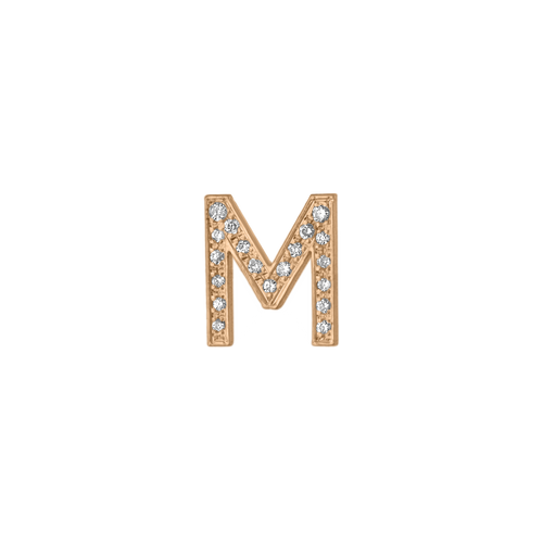 Mini Pave Letter Charm