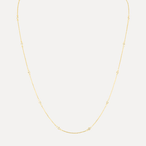 Mini Mini Enamel Hearts Station Necklace