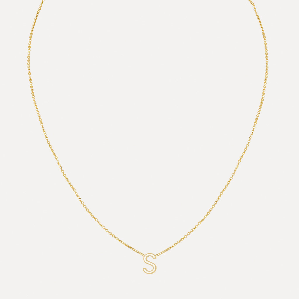 Enamel Letter Necklace