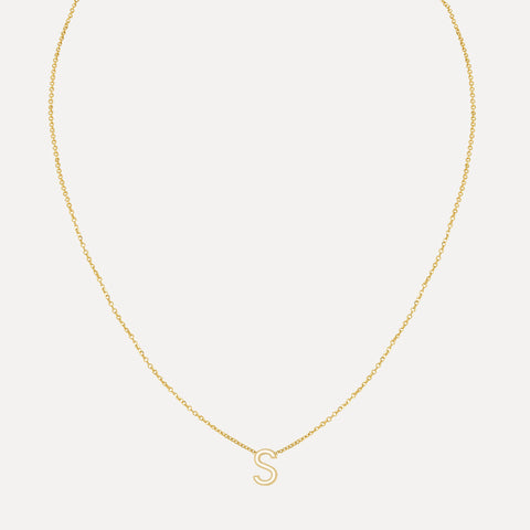 Mini Pave Letter Necklace (Custom)