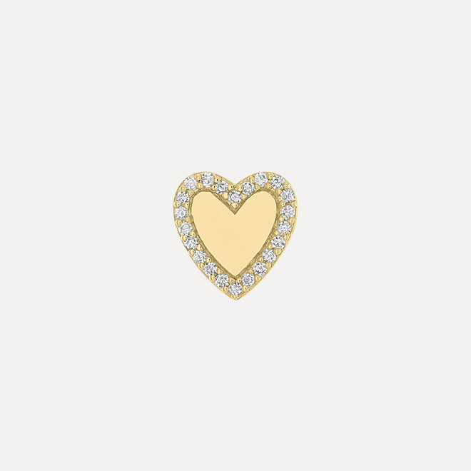 Mini Heart with Pave Outline Charm