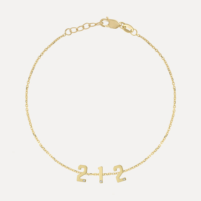 Mini Area Code Bracelet