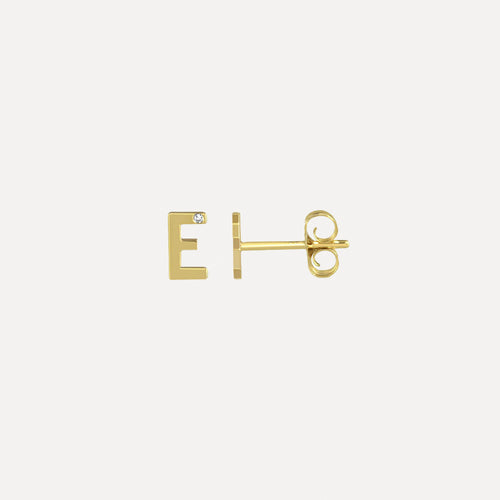 Mini Letter Stud Earrings