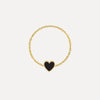 Mini Heart & Diamond Bezels Necklace
