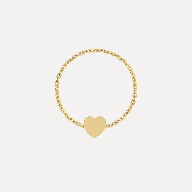 Mini Mini Heart Chain Ring