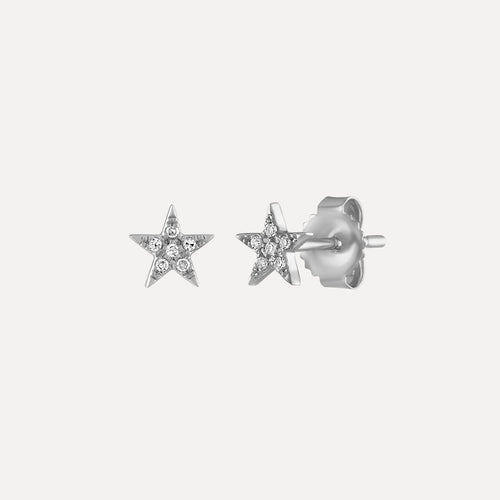 Mini Pave Star Stud Earrings by Kelly Bello Design