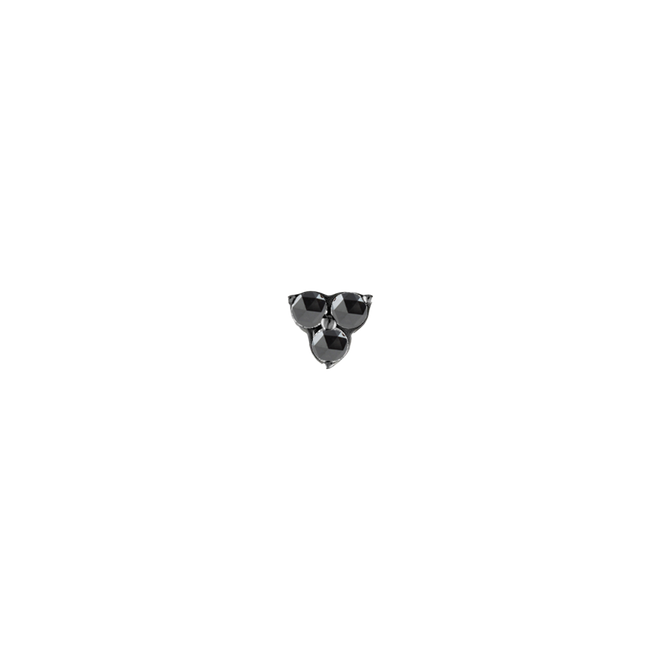 Mini Triple Black Diamond Studs