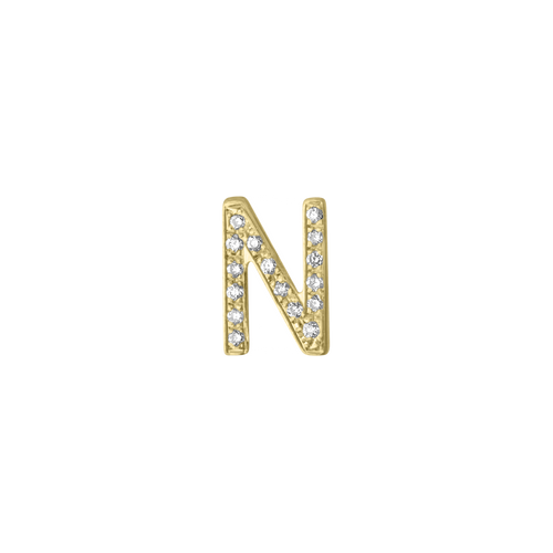 Mini Pave Letter Charm