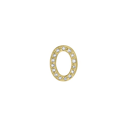 Mini Pave Letter Charm