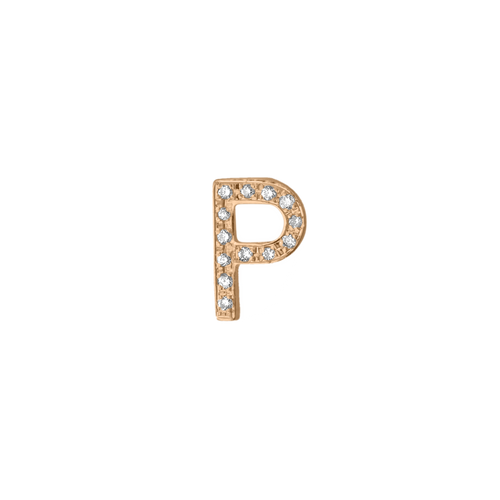 Mini Pave Letter Charm