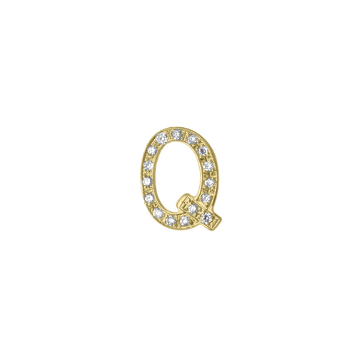 Mini Pave Letter Charm