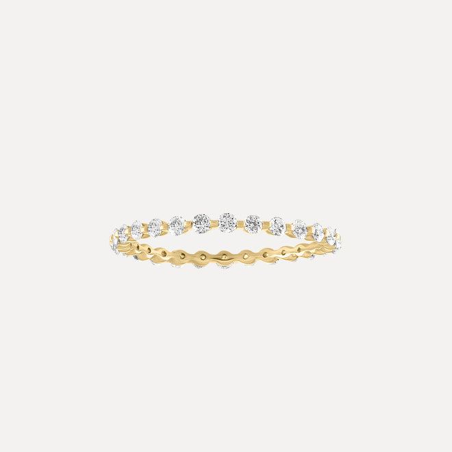 Single Prong Diamond Eternity Band by Kelly Bello Design