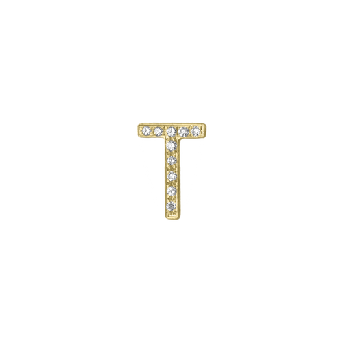 Mini Pave Letter Charm