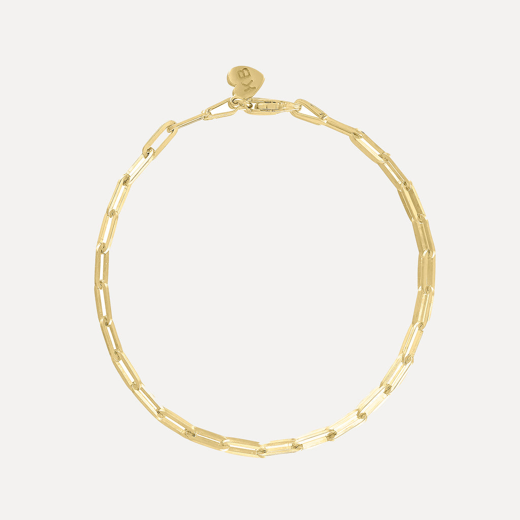 Thin Long Link Bracelet