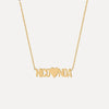 Mini Pave Letter Necklace with Bezels