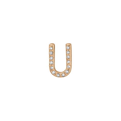 Mini Pave Letter Charm