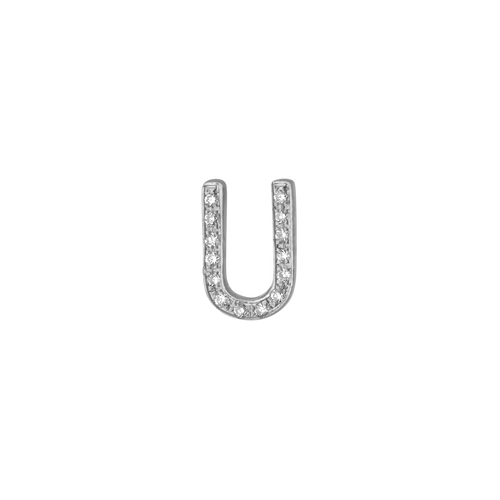 Mini Pave Letter Charm