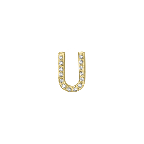 Mini Pave Letter Charm