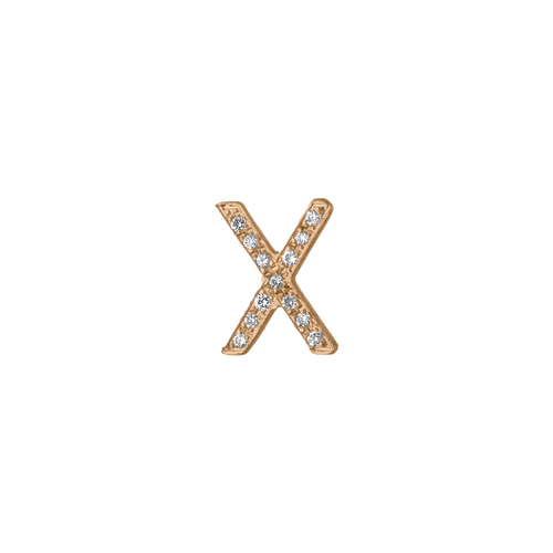 Mini Pave Letter Charm