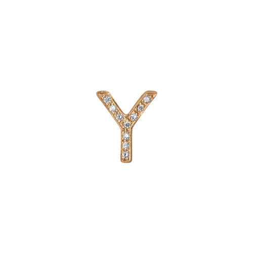 Mini Pave Letter Charm