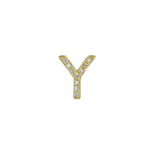 Mini Pave Letter Charm