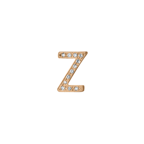 Mini Pave Letter Charm