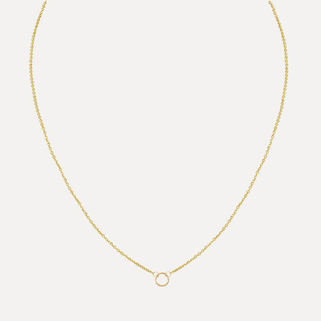 Basic Chain Necklace with Seamless Hoop