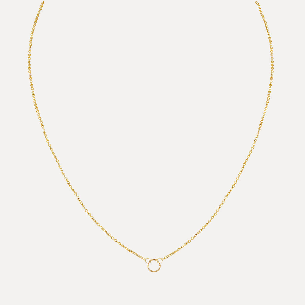 Basic Chain Necklace with Seamless Hoop
