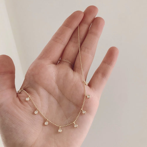 Dangling Diamond Necklace - Kelly Bello Design