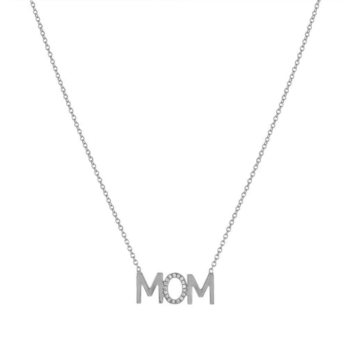 Diamond Accent Nameplate Necklace (custom) - Kelly Bello Design