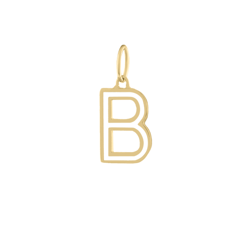 Enamel Letter Necklace Charm - Kelly Bello Design