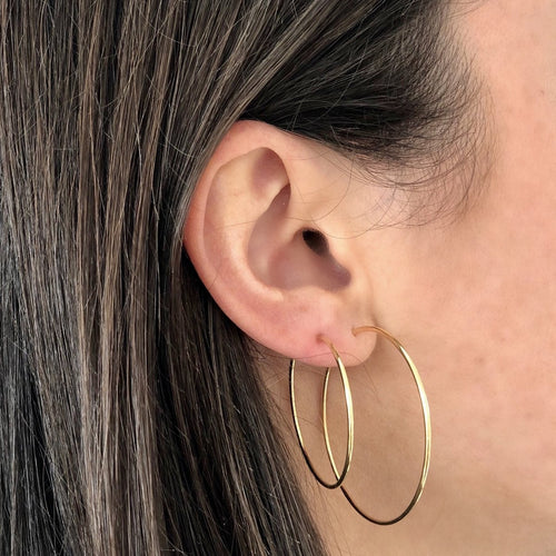 Extra Thin Hoop Earrings - Kelly Bello Design