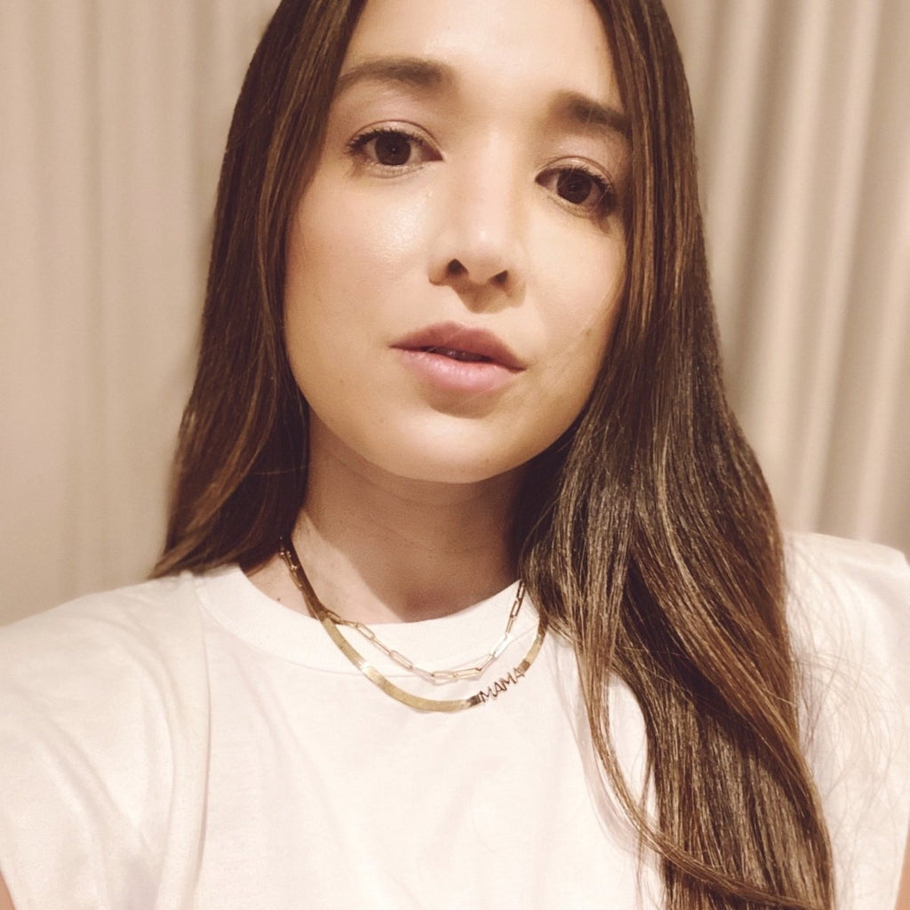 Herringbone Nameplate Necklace - Kelly Bello Design