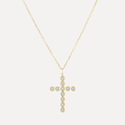 Diamond Illusion Cross Necklace