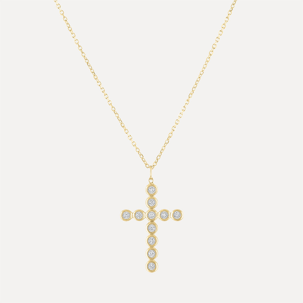 Diamond Illusion Cross Necklace