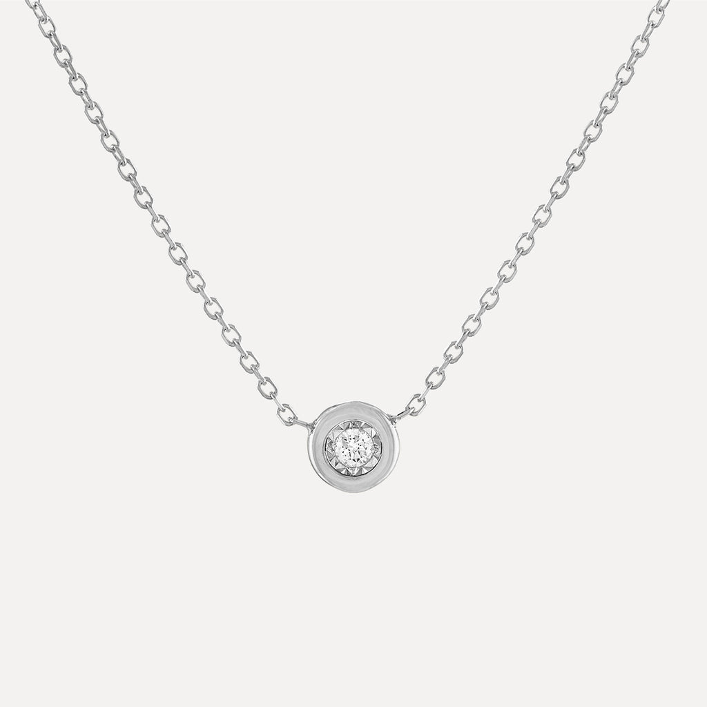 Diamond Illusion Solitaire Necklace