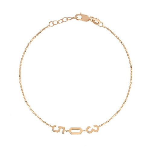 Mini Area Code Bracelet - Kelly Bello Design