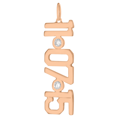 Mini Date Necklace Charm - Kelly Bello Design