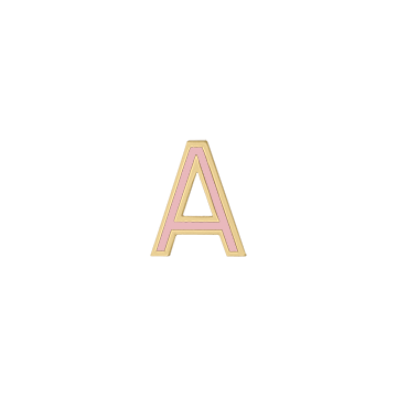 Mini Enamel Letter Charm - Rose - Kelly Bello Design