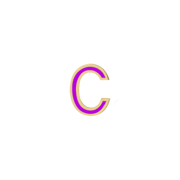 Mini Enamel Letter Charm - Violet - Kelly Bello Design