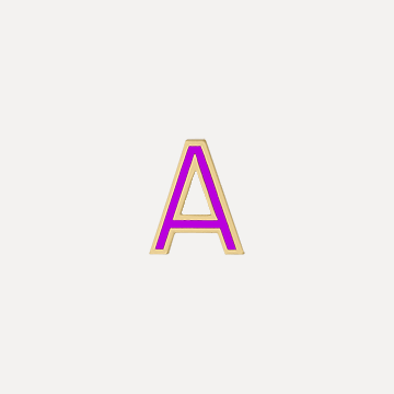 Enamel Letter Charm - Violet