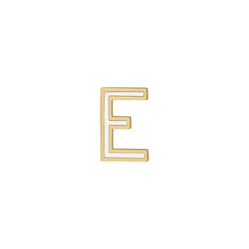 Mini Enamel Letter Charm - White - Kelly Bello Design
