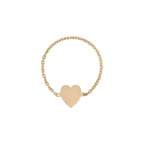 Mini Heart Chain Ring - Kelly Bello Design
