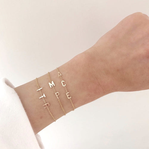 Mini Letter Bracelet (custom) - Kelly Bello Design