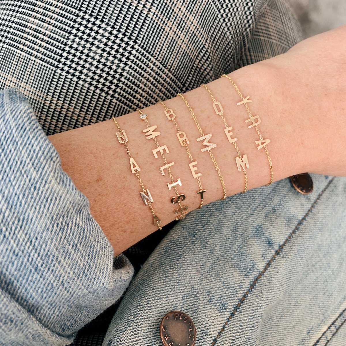 14K Gold-Filled Personalized Bracelets | Custom Stacked Bracelets – Stacks  by Steph