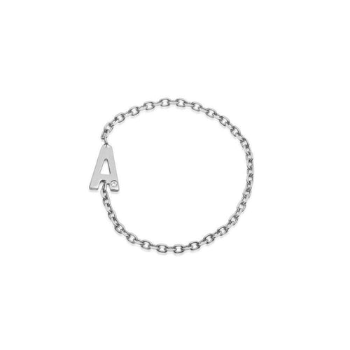 Mini Letter Chain Ring - Kelly Bello Design