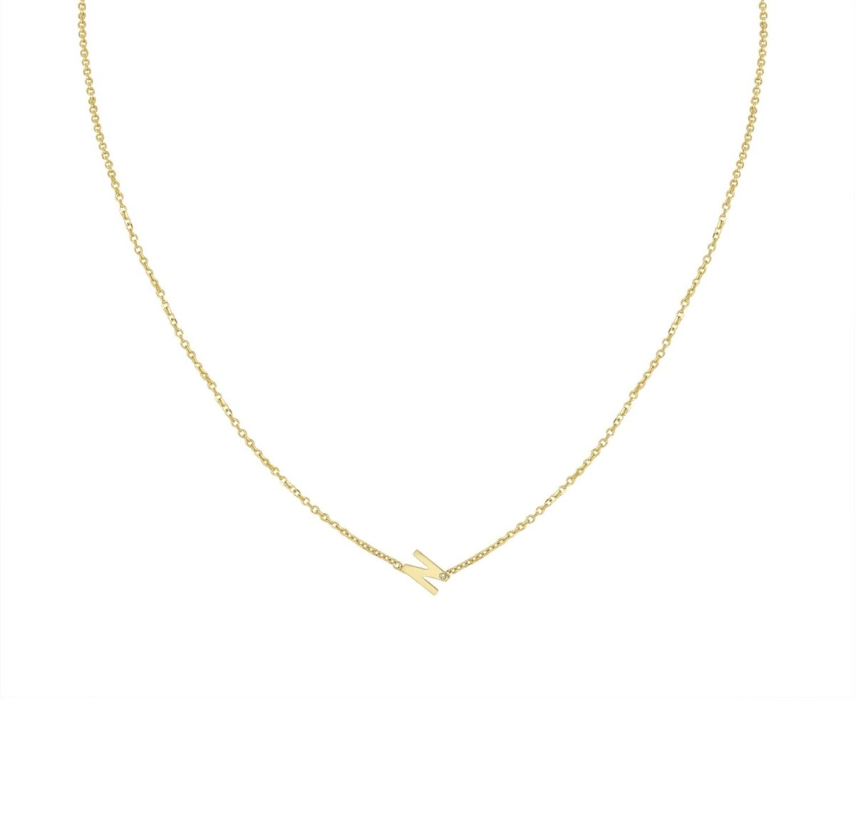 TINGN Sideways Gold Initial Necklace for Women Stainless Steel Gold Plated  Necklace - Walmart.com