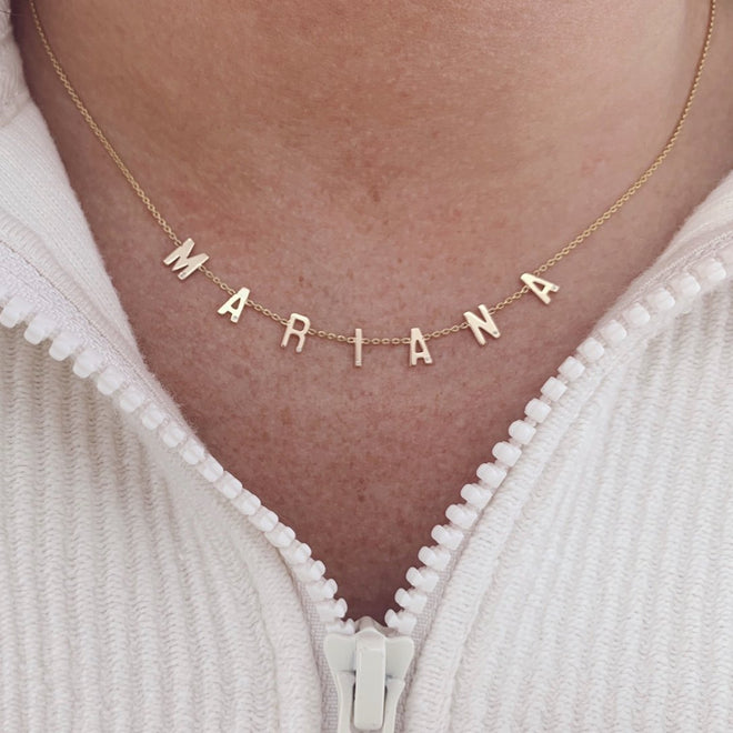 Mini Letter Necklace (custom) - Kelly Bello Design