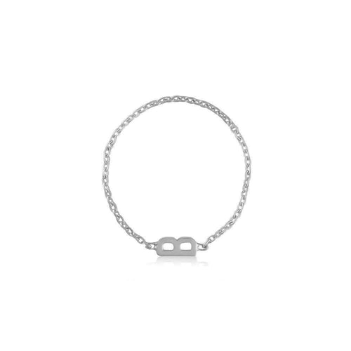 Mini Mini Letter Chain Ring - Kelly Bello Design